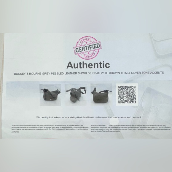 Dooney & Bourke Grey Pebble Grain Leather Hobo Shoulder Bag - Picture 11 of 11